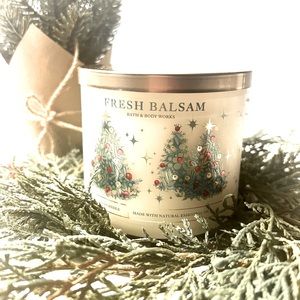 🌲HP🌲 NWT, Freah Balsam 3 Wick Candle